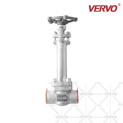 Extension Stem High Pressure Cryogenic Gate Valve Forged Stainless Steel Gate Valve F316 3/4 Inch DN20 800LB Socket Weld